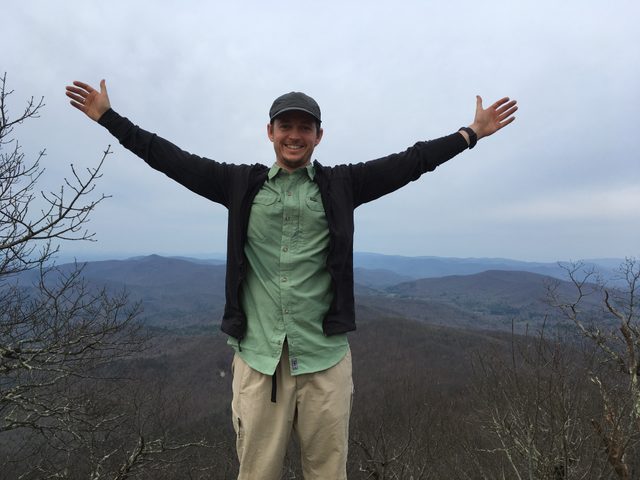Me, not working, at the highest point in Georgia