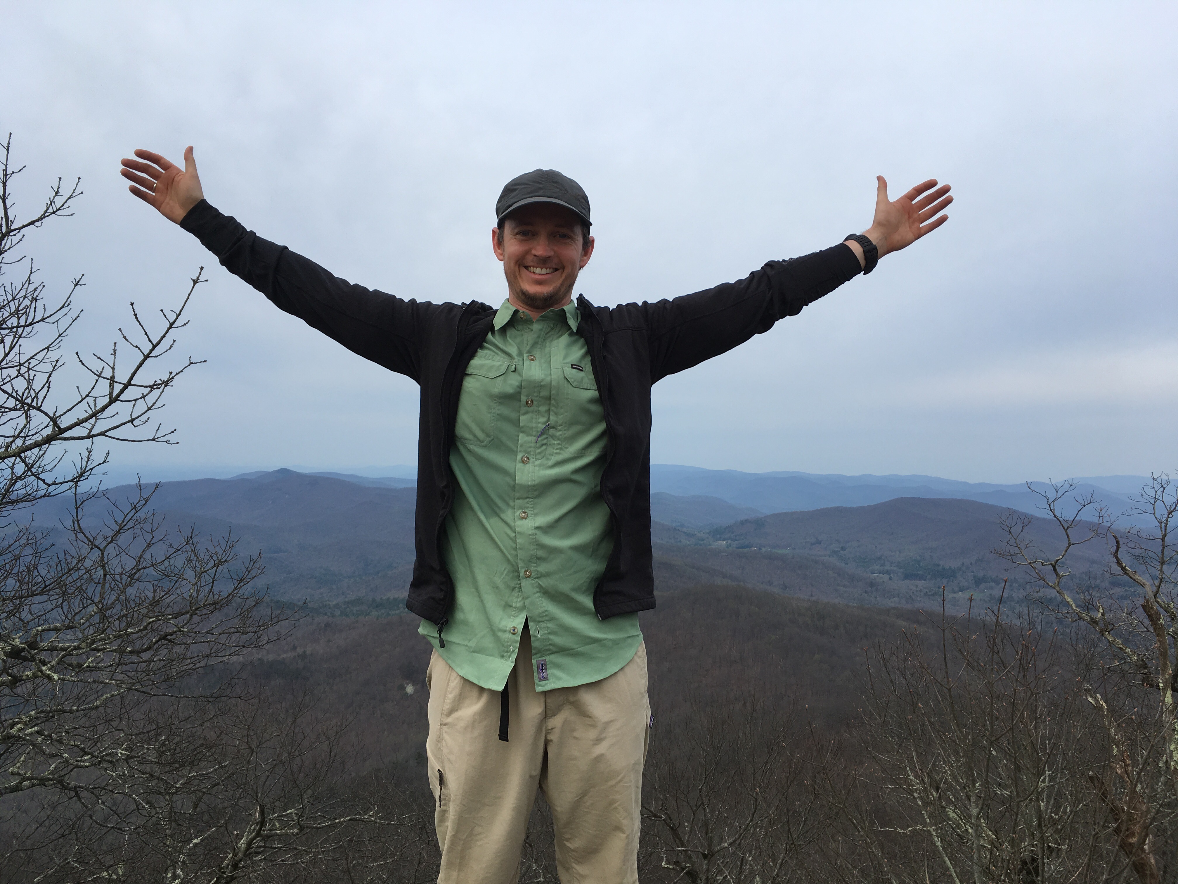 Me, not working, at the highest point in Georgia