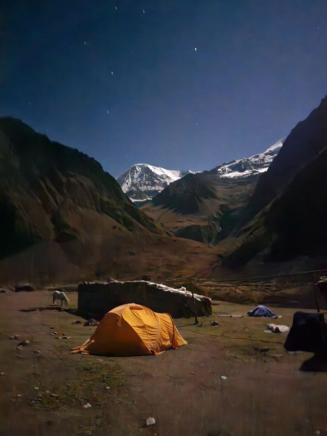 High camp: sleeping at altitude is an important part of the acclimatisation plan.